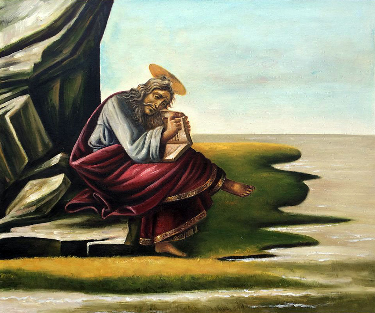 St John On Patmos - Sandro Botticelli painting on canvas
